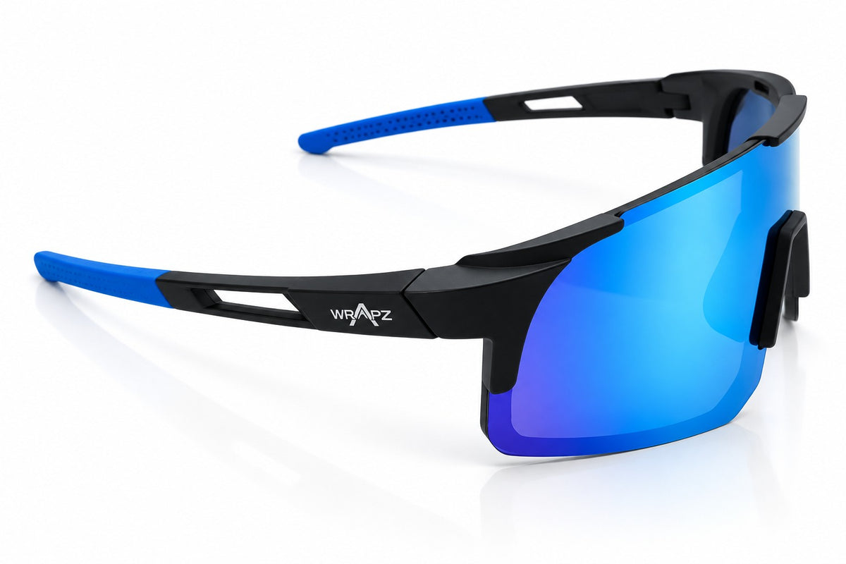 1071 Boundary - Black with Blue Mirror Polarised Lens