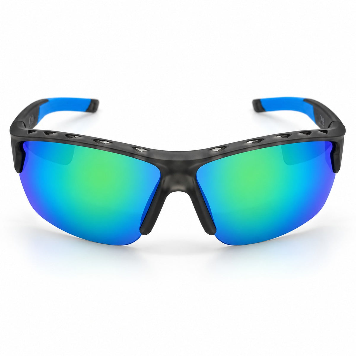 Vortex Matt Grey Vented Frame - Blue/Green Mirror Lens Polarised