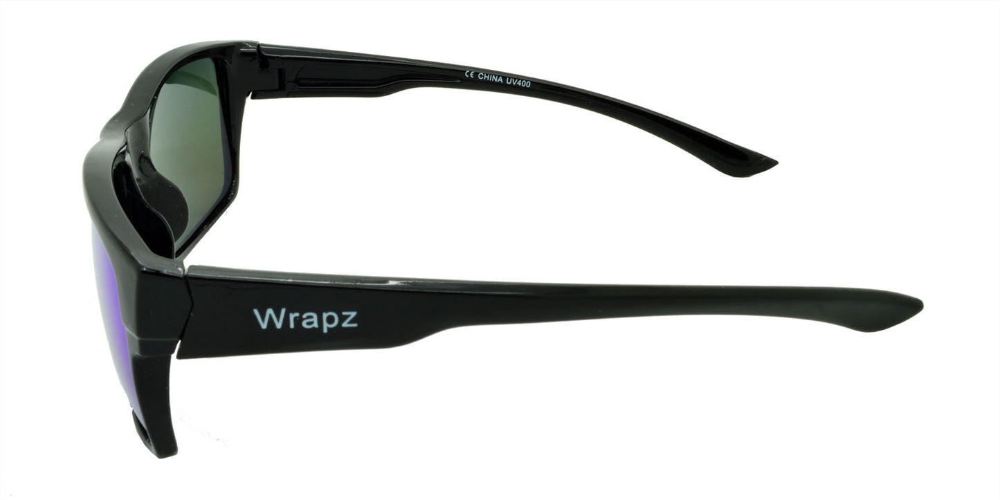 601 Polarised Sunglasses Gloss Black with Blue Mirror Lens