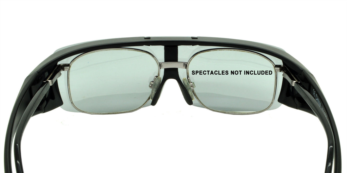 8118 Polarised Photochromic Transition Fit Over Sunglasses Matte Black