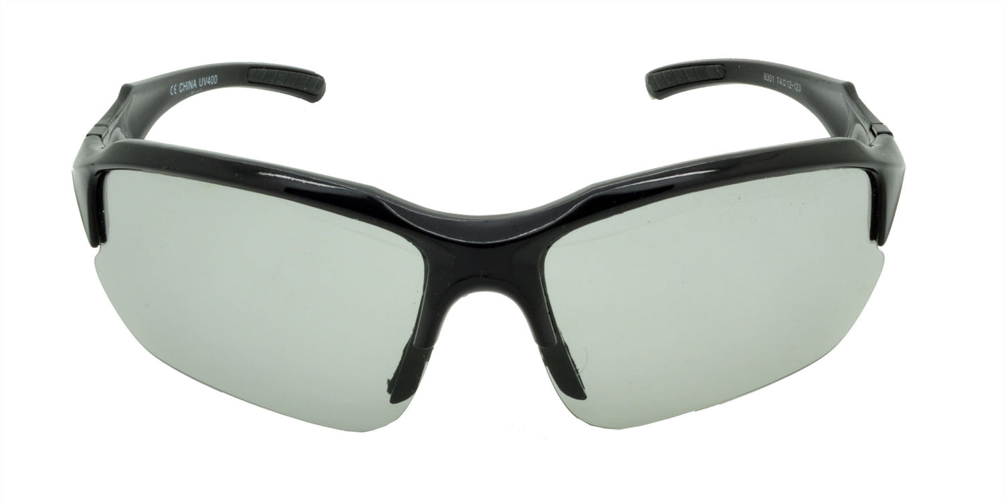 9301 Polarised Photochromic Transition Sport Sunglasses Gloss Black