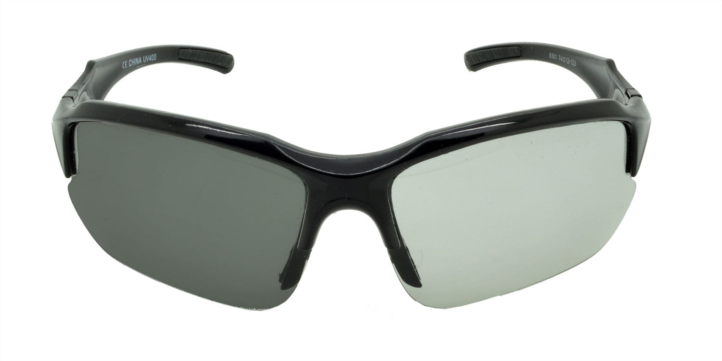 9301 Polarised Photochromic Transition Sport Sunglasses Gloss Black