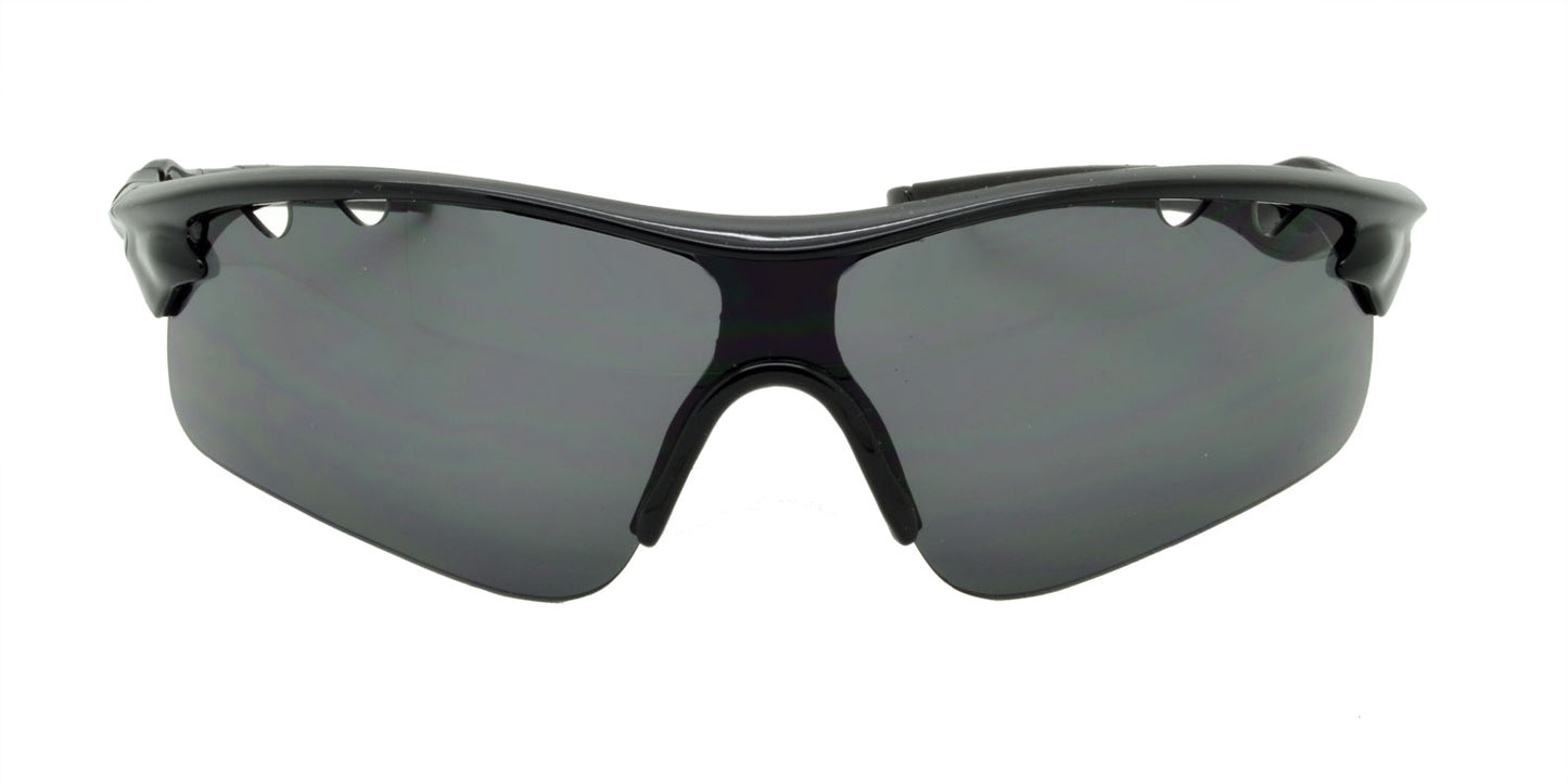 9302 Sunglasses Gloss Black with Grey Vented Lens