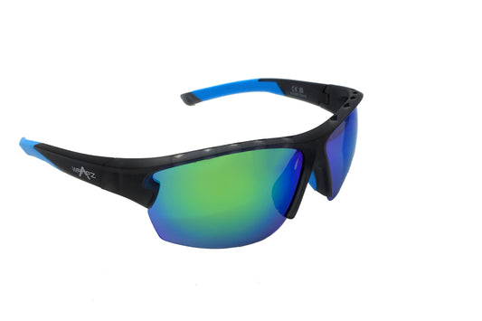 Vortex Matt Grey Vented Frame - Blue/Green Mirror Lens Polarised