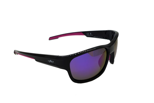 Trio Black Gloss - Purple Mirror Lens Polarised