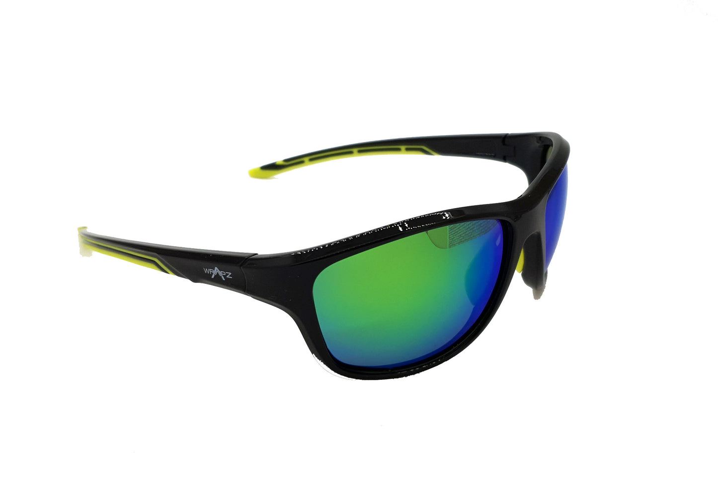 Stripe Gloss Black/Yellow - Lime Yellow Mirror Lens Polarised