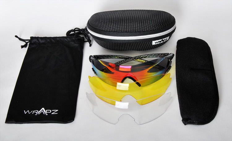 Peloton Cycling Sunglasses 3 Lens Burgundy