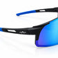 1071 Boundary -  Black with Blue Mirror Polarised Lens