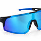 1071 Boundary -  Black with Blue Mirror Polarised Lens