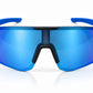 1071 Boundary -  Black with Blue Mirror Polarised Lens