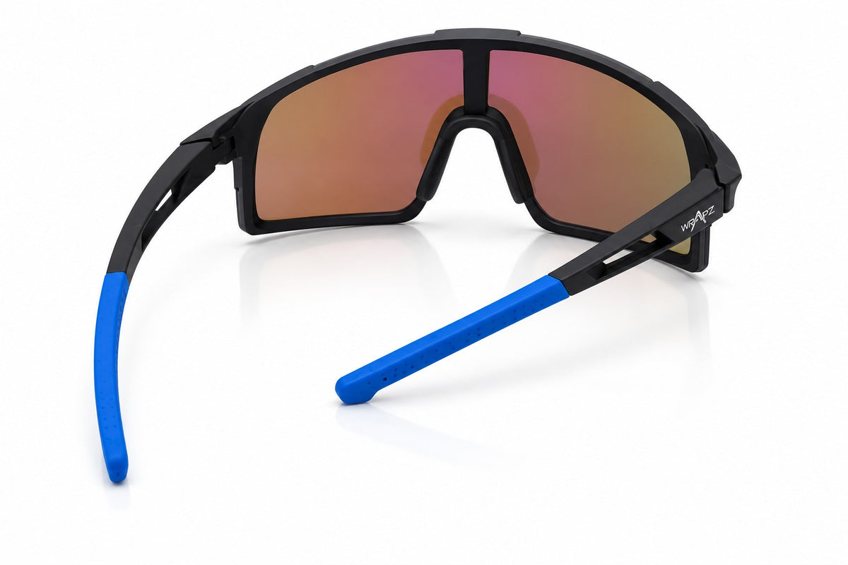 1071 Boundary -  Black with Blue Mirror Polarised Lens