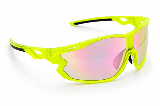 7501 Jaffa - Flourescent Green with Photochromic Transition Mirror Lens