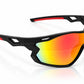 7501 Jaffa -  Black with Polarised Red Mirror Lens