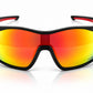 7501 Jaffa -  Black with Polarised Red Mirror Lens