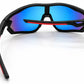 7501 Jaffa -  Black with Polarised Red Mirror Lens