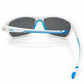 Stripe Gloss White/Turquoise - Ice Blue Mirror Lens Polarised