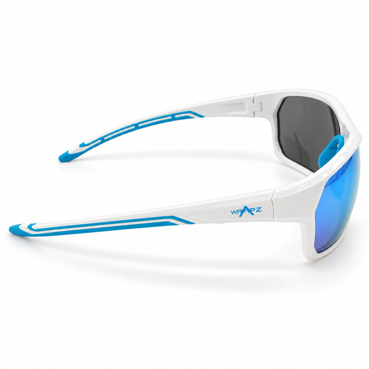 Stripe Gloss White/Turquoise - Ice Blue Mirror Lens Polarised