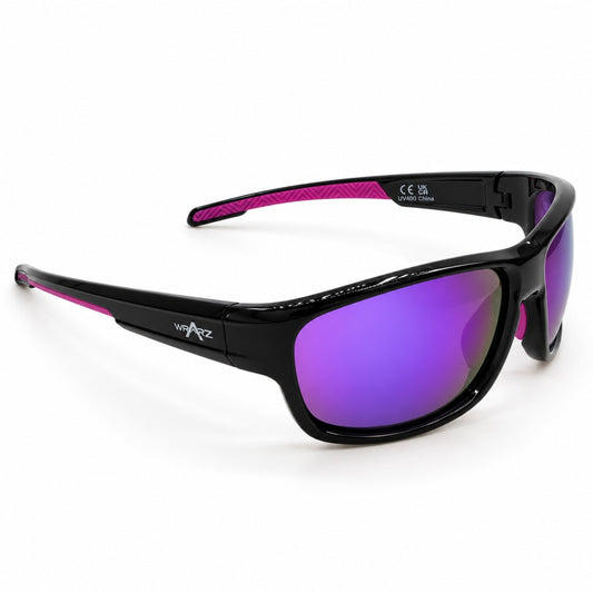 Trio Black Gloss - Purple Mirror Lens Polarised