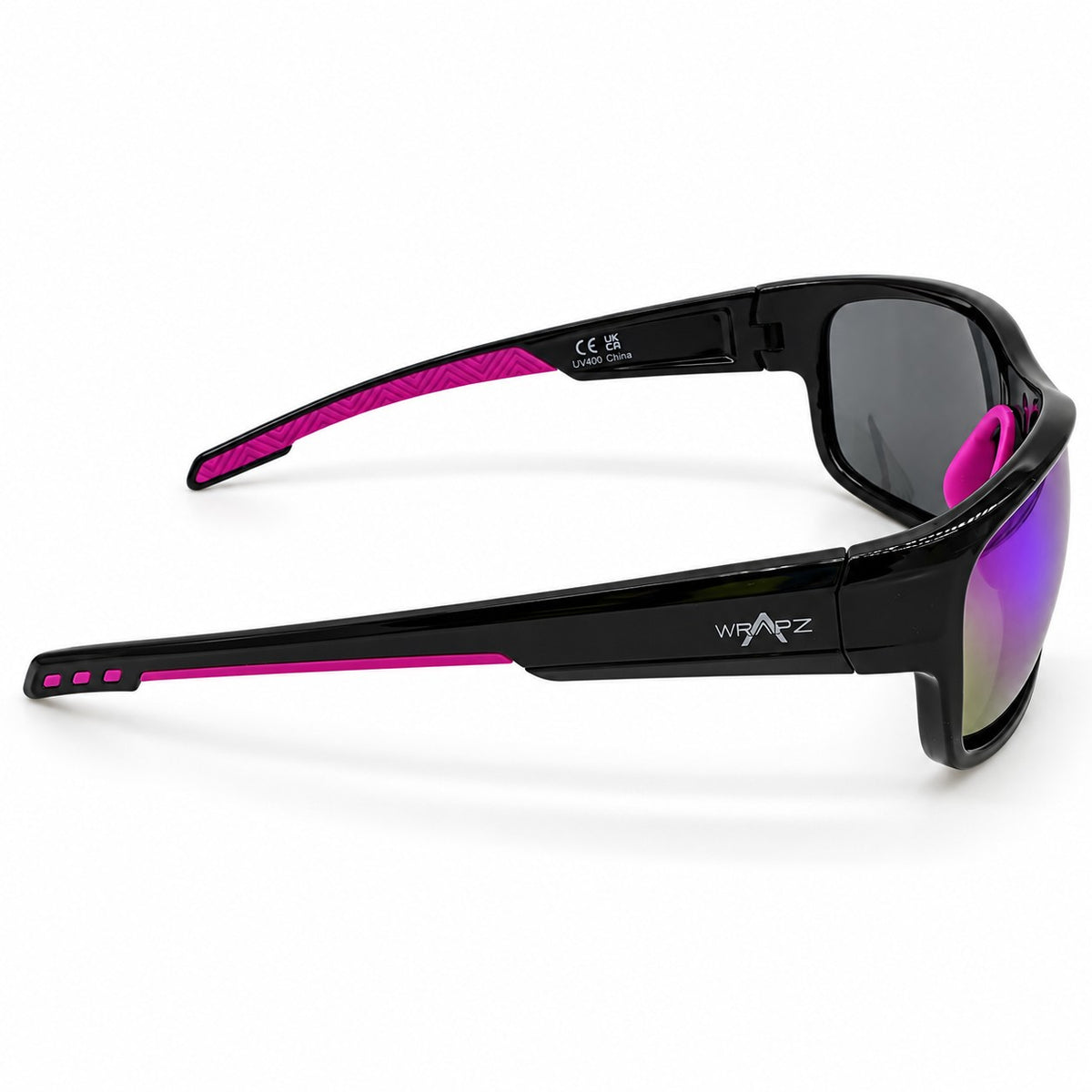 Trio Black Gloss - Purple Mirror Lens Polarised