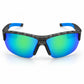 Vortex Matt Grey Vented Frame - Blue/Green Mirror Lens Polarised