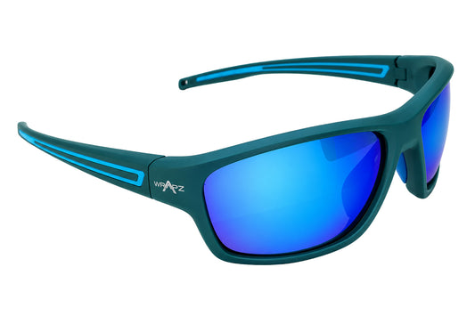Stealth Matt Teal Blue - Blue Mirror Polarised