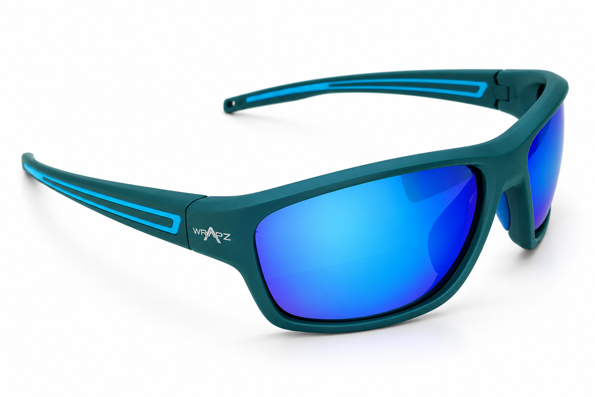 Stealth Matt Teal Blue - Blue Mirror Polarised