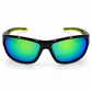 Stripe Gloss Black/Yellow - Lime Yellow Mirror Lens Polarised