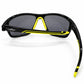 Stripe Gloss Black/Yellow - Lime Yellow Mirror Lens Polarised