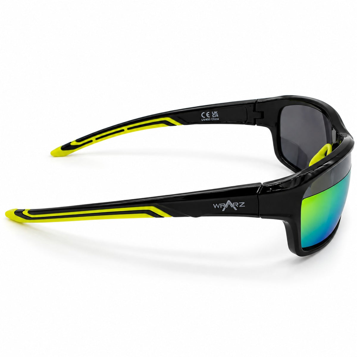 Stripe Gloss Black/Yellow - Lime Yellow Mirror Lens Polarised