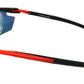 19222 Polarised Sunglasses Black/Red / Orange Mirror Lens