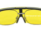8118 Polarised Fit Over Sunglasses Matte Black with Yellow Low Light Lens