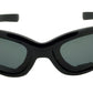 9051 Polarised Padded Cycling Sunglasses Gloss Black with Grey Lens