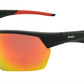 8120 Polarised Sunglasses Matte Black with Red Mirror Lens